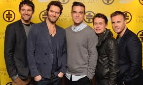 Gimmie a Gary Barlow,Robbie Williams,Jason Orange,Mark Owen and a Howard Donald.What band does it spell? Take ____?