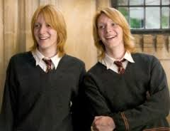 What are the real names of the Weasley twins?