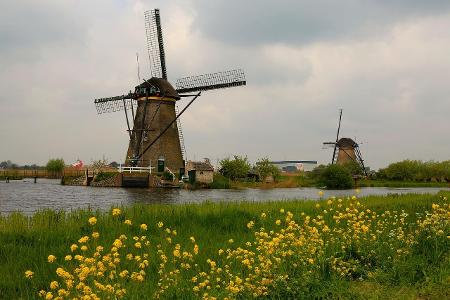 Which country is famous for its tulips and windmills?