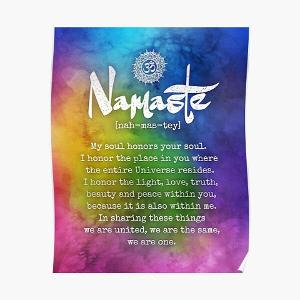 In yoga, what does the term 'Namaste' mean?