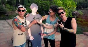 Which one has made a music video covering the song Don't Say Goodnight by Hot Chelle Rae? With Ryan and Nash in the video (and a life size cut out of Jamie).