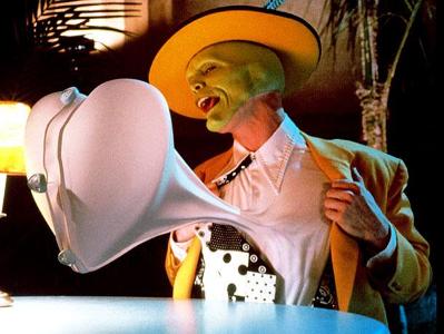 Who did the girl co-star with Jim Carrey in "The Mask"?
