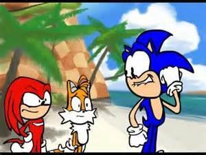 What comes next? Sonic: Come on guys we got a goal of pursuing  Tails: Knuckles,what the heck are you doing?  Knuckles: I'm gonna use you guys as boxing gloves  Sonic: Wait!?  Tails: What!?  Knuckles: Hit! Bolt! Smash! Just got a few more pillars left  Sonic: Knux stop. Poor Tails is bleeding to death  Knuckles: