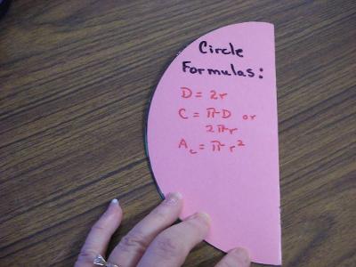 What is the formula to calculate the area of a circle?
