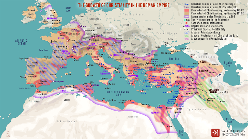 What was the main language spoken in the Roman Empire?