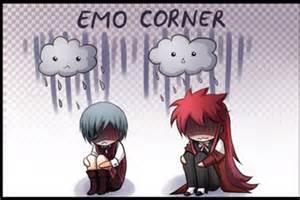 are you emo  grell: i love somewhat emo people :)
