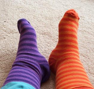 You take off your shoes to find out your socks are two different colors! What is your reaction?