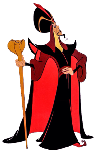 What is Jafar's staff called?