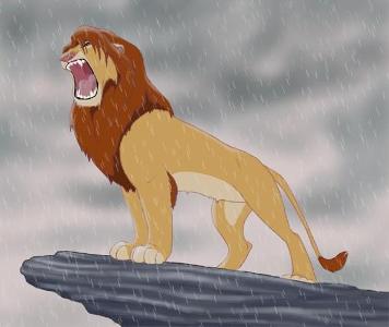 What did you do when Simba won and was roaring to  say he was king?