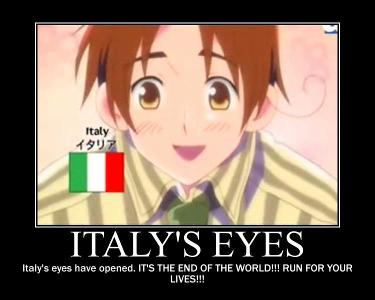 The boy known as Italy slowed down and went back in reverse and.looked at you "Ah! Germany! Germany! Look Germany it's a pretty girl!" He said as Germany facepalmed