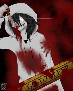 What does Jeff the Killer say as he is about to kill his victim?