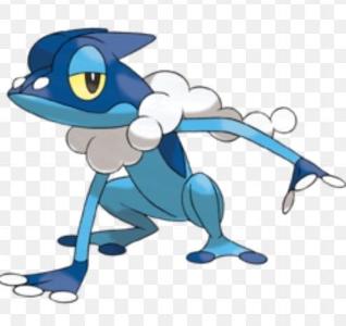 Frogadier: What's sound like someone/Pokemon you want? (____ the pokemons name)