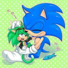 In the doorway stands a blue hedgehog, staring at you with his green emerald eyes. "Yes?" He asks, smiling. "Oh..um..I was wondering if you would let me in? I-I'm lost and it's kinda cold.. out here.." You say, not making eye contact.