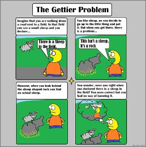 Who proposed the 'Gettier problem' in epistemology?