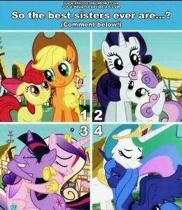 Which of these mlp sisters are better together?