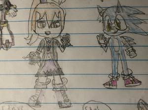 Sarah meets Sonic ( This has Sarah’s old design, XD )