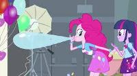 Did anyone else notice how in "Equestria Girls" Pinkie takes a drawing off her dress and it somehow becomes a real balloon?