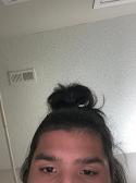 Sister put my hair in a man bun, should’ve asked for it in the back