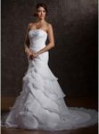 Trumpet/Mermaid Strapless Court Train Organza Wedding Dress With Ruffle Beading Sequins Trumpet/Mermaid Strapless Court Train Organza Wedding Dress With Ruffle Beading Sequins