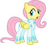 Fluttershy's white, jeweled outfit look Fluttershy's white, jeweled outfit look