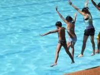 Jumping in the pool Jumping in the pool