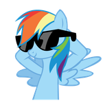 Rainbow dash's chilled look Rainbow dash's chilled look