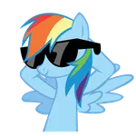 Rainbow dash's chilled look Rainbow dash's chilled look