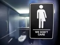 Neither, I think all bathrooms should be unisex and we should stop being assholes to trans people. Neither, I think all bathrooms should be unisex and we should stop being assholes to trans people.
