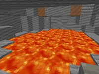 A pool of lava. A pool of lava.