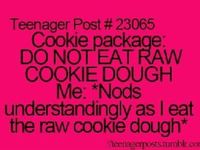 Cookie dough package Cookie dough package