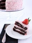 chocolate cake with strawberry frosting chocolate cake with strawberry frosting