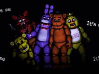 The animatronics with the words "It's Me!" The animatronics with the words "It's Me!"
