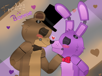 Bonnie x Freddy (i know theyre both male 0-0) Bonnie x Freddy (i know theyre both male 0-0)
