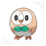 Rowlet(grass quill) Rowlet can attack without making a sound. Rowlet(grass quill) Rowlet can attack without making a sound.