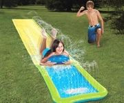 Go on the slip'n'slide/sprinkler Go on the slip'n'slide/sprinkler