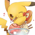 Pikachu: Yummy!