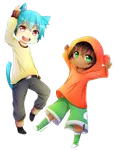Gumball (Cat) and Darwin (Fish) (Amazing world of Gumball)