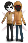 hoodie and masky
