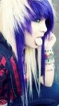 white skin/ dyed hair/ brown eyes white skin/ dyed hair/ brown eyes