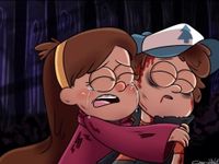 Mabel hugging dipper Mabel hugging dipper