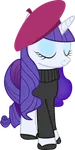 Rarity's french-like look Rarity's french-like look