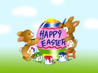 the Easter bunny delivering chocolate fish the Easter bunny delivering chocolate fish