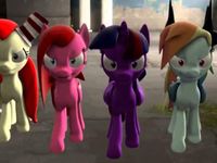 The Demented 6 (Brutalight Sparcake, Fluttershout, Applepills, Rainbine Dash, Rairifruit, and Pinkis Cupcake) The Demented 6 (Brutalight Sparcake, Fluttershout, Applepills, Rainbine Dash, Rairifruit, and Pinkis Cupcake)