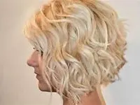 short curly blonde