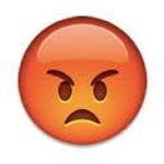 Angry face emoji