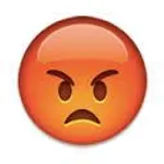 Angry face emoji
