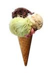 ice cream in cone ice cream in cone