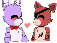 Bonnie x Foxy (ok last one, i did all animatronics x eachother) Bonnie x Foxy (ok last one, i did all animatronics x eachother)