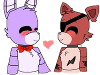 Bonnie x Foxy (ok last one, i did all animatronics x eachother) Bonnie x Foxy (ok last one, i did all animatronics x eachother)