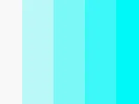 White, blue, and cyan